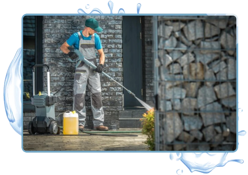 Pressure cleaning brick wall and driveway in Clontarf