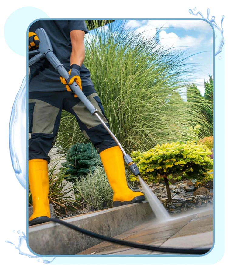 Side Patio Pressure Cleaning frame